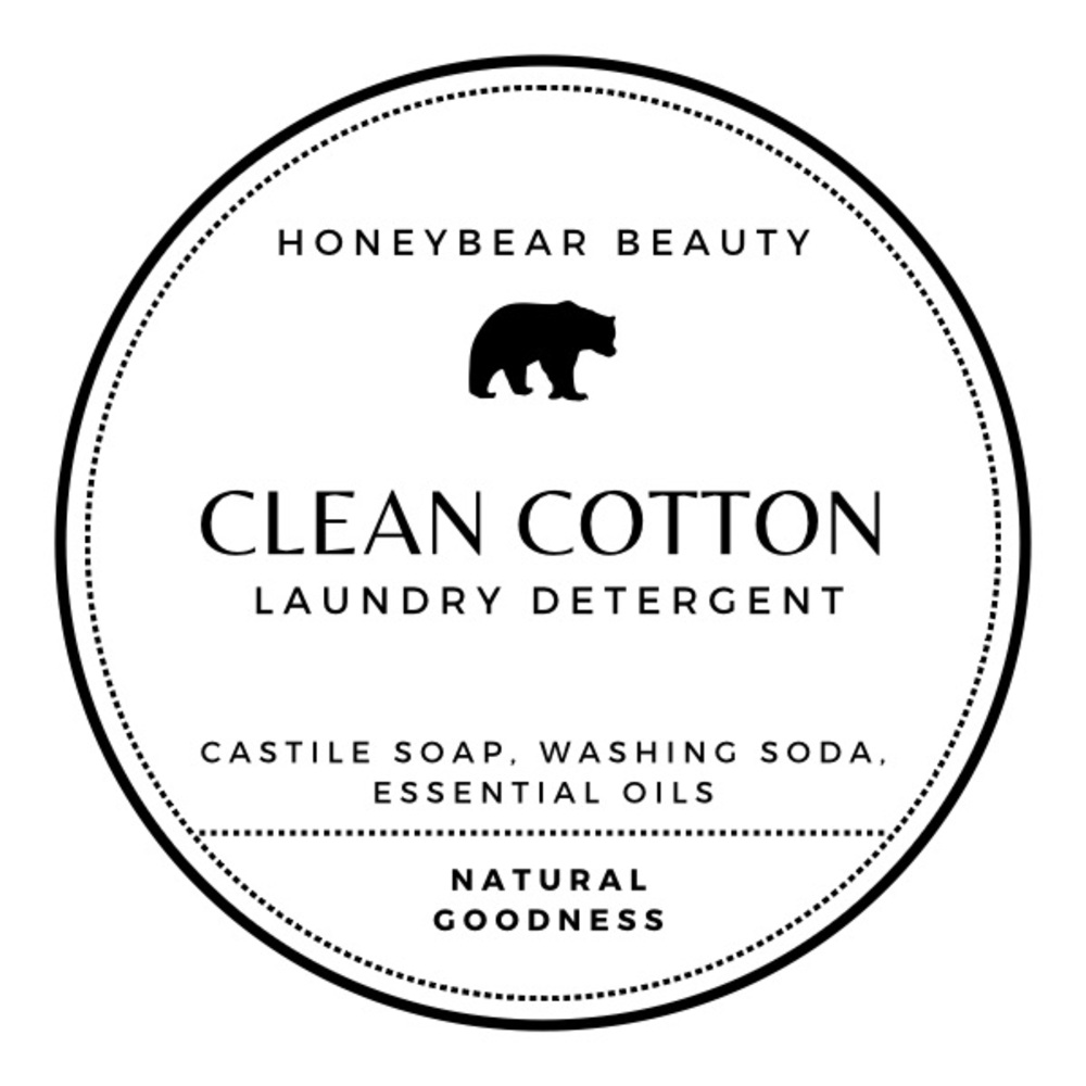 HoneyBear Home Clean Cotton Laundry Detergent - Natural, Effective & Non-Toxic - Picture 2 of 3
